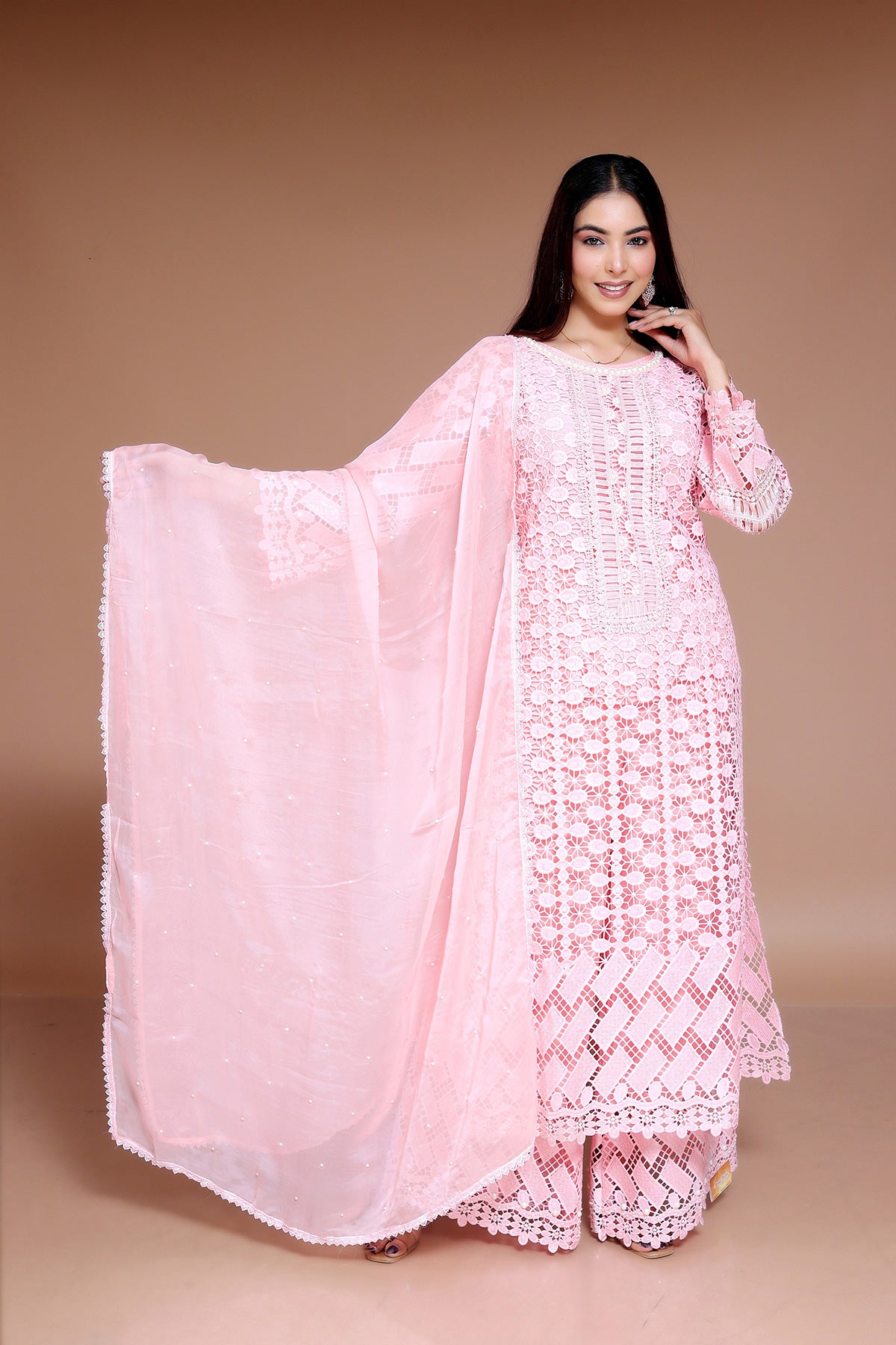 Baby Pink Palazzo suit