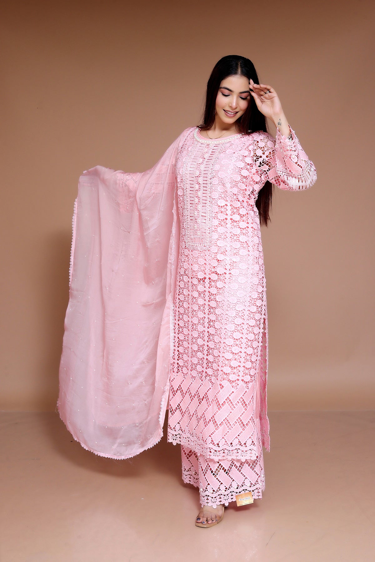 Baby Pink Palazzo suit