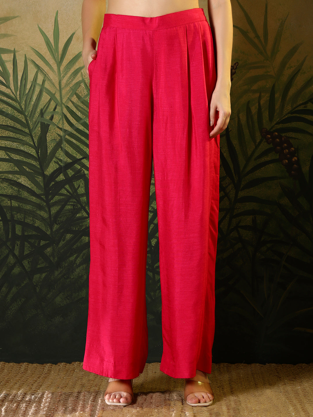 Silk Embroidered Suit with Dupatta – Crimson Red