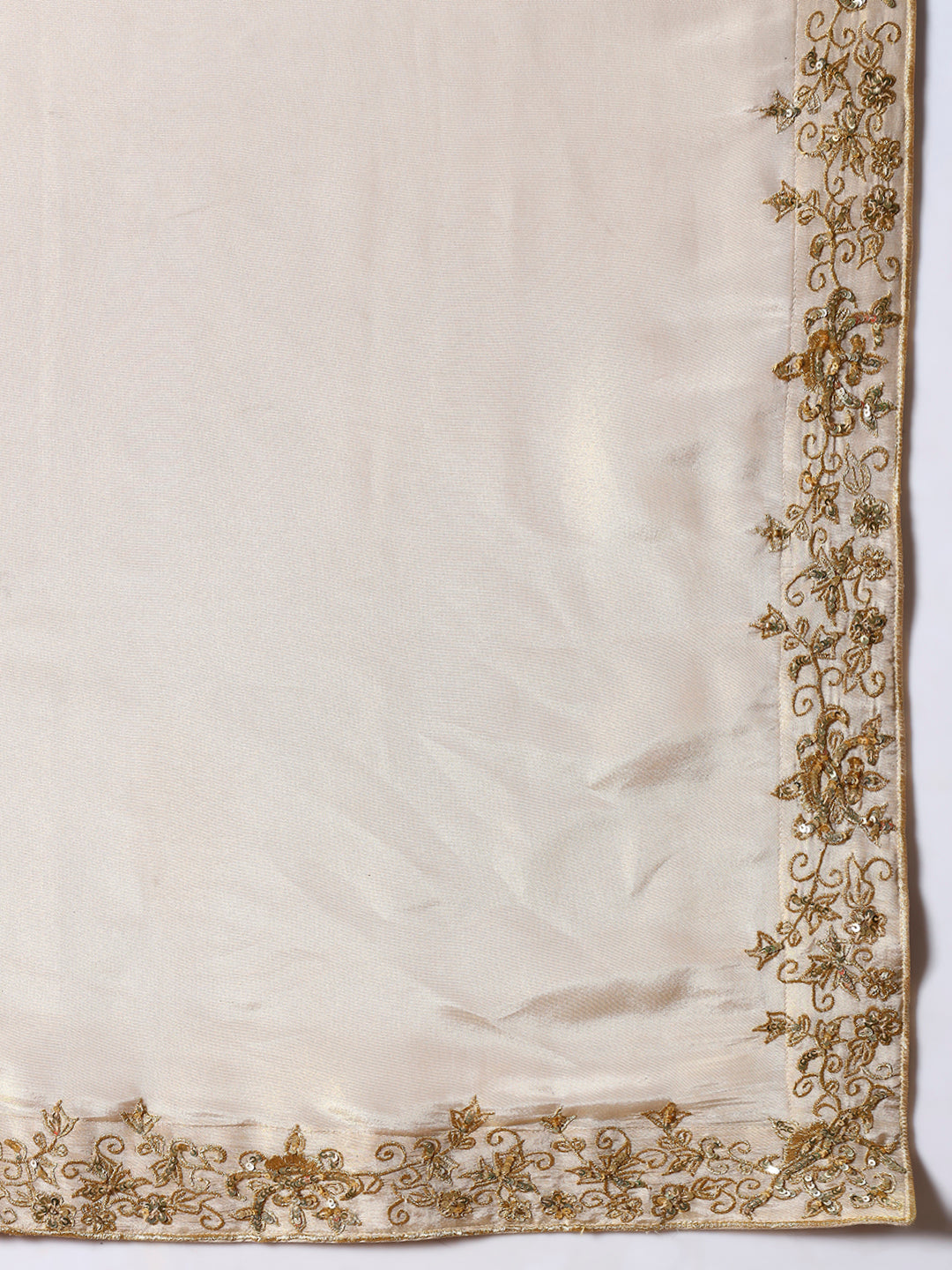 Champagne Gold Embroidered Kurta Sharara Set with Dupatta